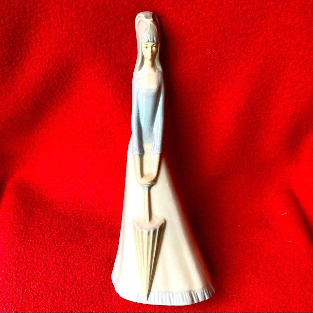 MIQUEL PEQUEÑA Girl with Umbrella Made in Valencia Spain Porcelain Figurine
